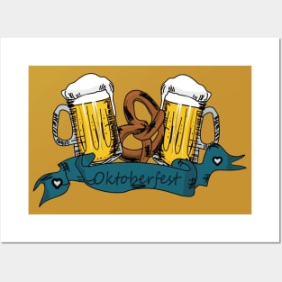 Retro Beer On Oktoberfest Posters and Art